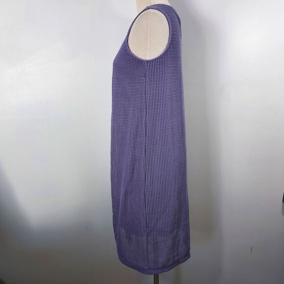 H Halston Dress Womens Size 8P Sleeveless 2Fer Attached Cardigan Purple NWOT - Picture 5 of 14